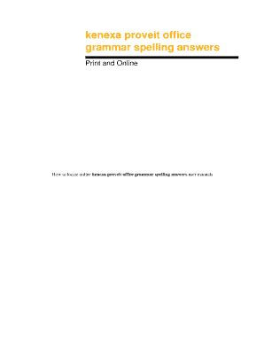 Read Online Kenexa Proveit Office Grammar And Spelling Answers 
