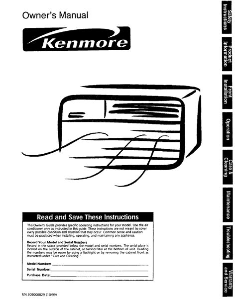 Read Online Kenmore Air Conditioner Manual File Type Pdf 