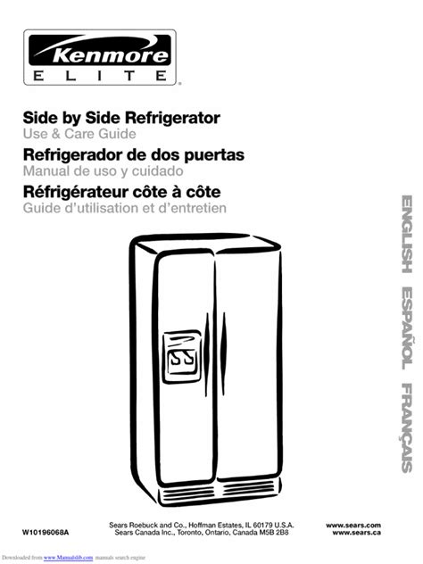 Full Download Kenmore Refrigerator Use Care Guide File Type Pdf 