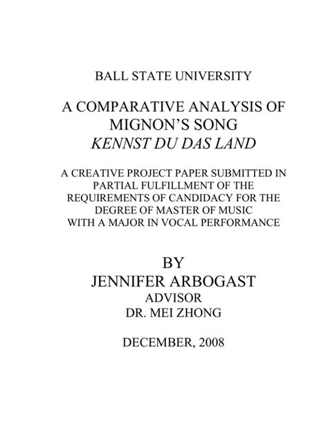 kennst du das land analysis
