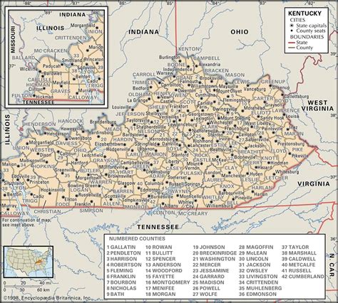 kentucky counties map