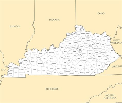 kentucky state map