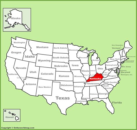 kentucky us map