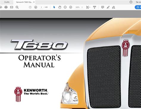Read Kenworth T660 Owners Manual 