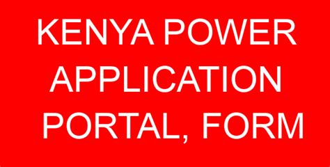 kenya power application form for new installation