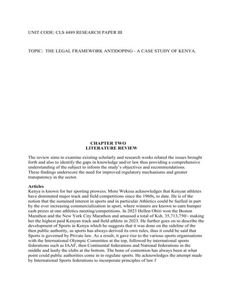 Read Kenya Research Paper 