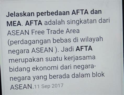 Kepanjangan AFTA dan keterangannya