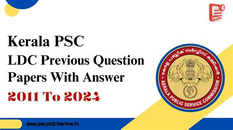 Download Kerala Psc Ldc Previous Question Papers And Answers 