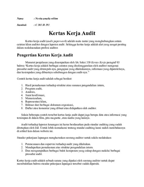 Kertas Kerja Audit