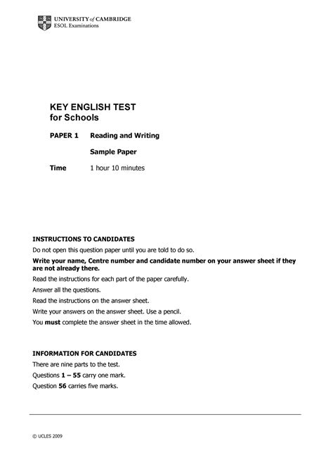 Ket Sample Test
