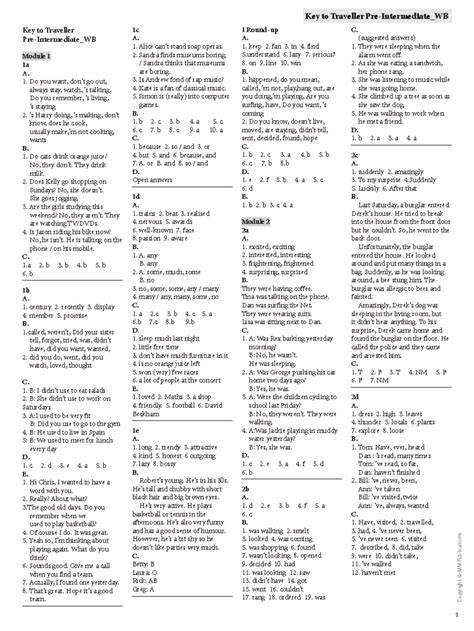 key answers traveller pre intermediate mm publication