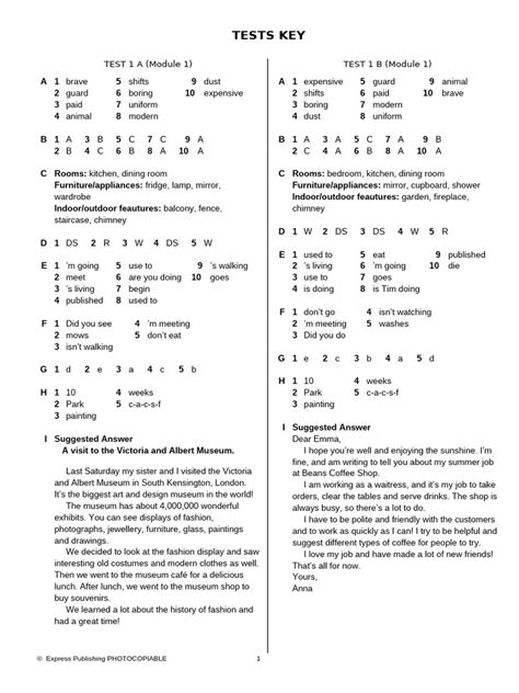 key answers upstream test a2