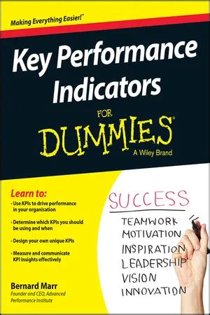 Key Performance Indicators For Dummies By Bernard Marr Pdf