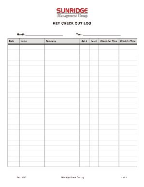 Full Download Key Checkout Form Template 