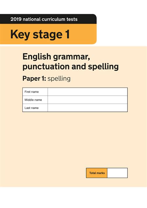 Download Key Stage 1 English Grammar Punctuation And Spelling 