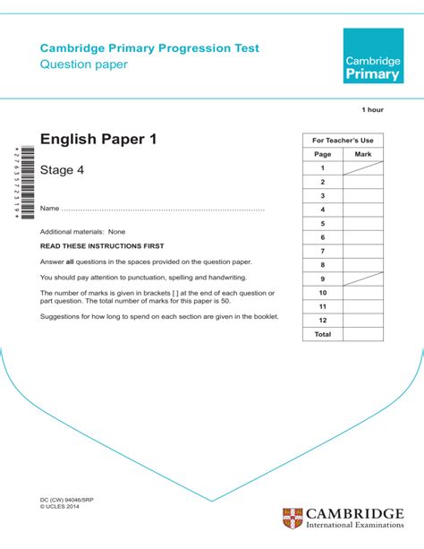 Full Download Key Stage 1Past Paper2014 