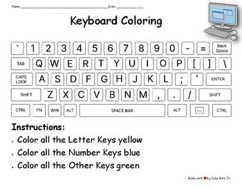 keyboard coloring activity