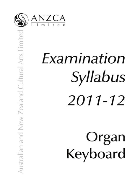 keyboard organ syllabus