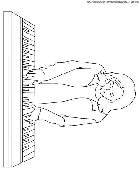 Keyboard Player Coloring Page Audio Stories For Kids Piano Keyboard Coloring Page - Piano Keyboard Coloring Page