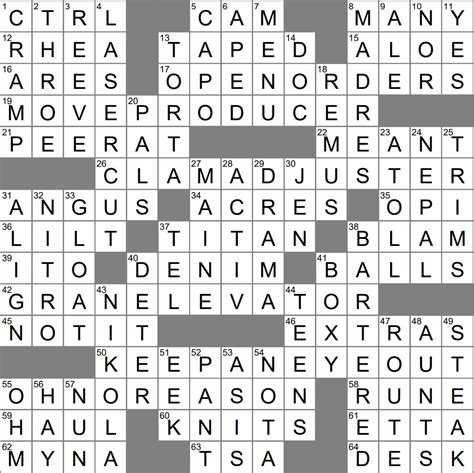 LA Times Crossword: Oct. 10, 2023, Crosswords
