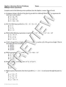 keystone algebra review