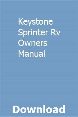 keystone sprinter owners manual