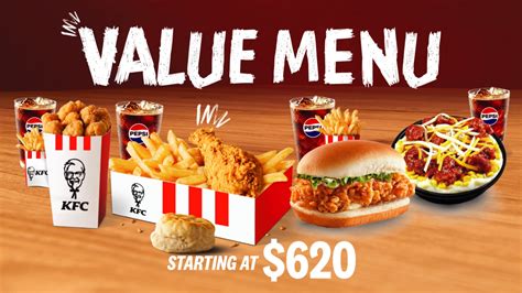 Kfc Has Added A New Value Menu To Its Menu