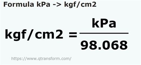 kgf/cm2 to kpa