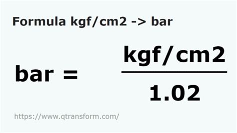 kgf cm2 to bar