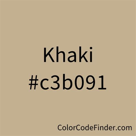 khaki color code