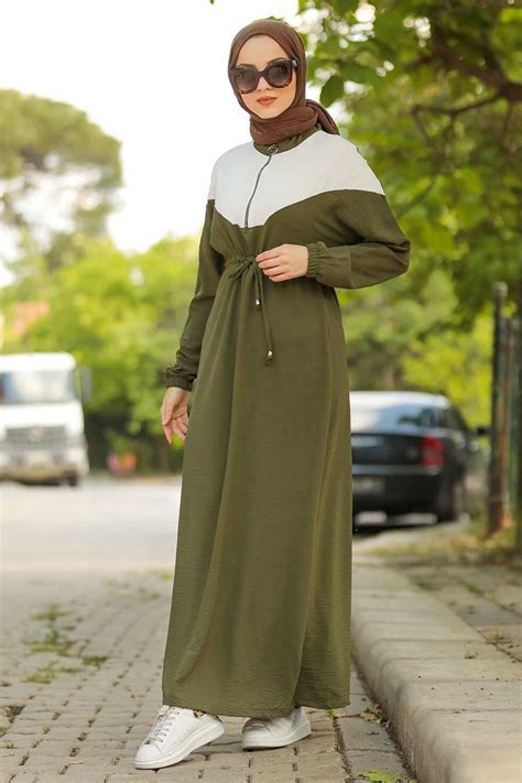 Khaki Hijab Daily Dress 10132hk Neva Style Com Warna Khaki Hijab - Warna Khaki Hijab