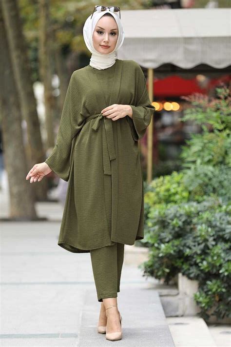 Khaki Hijab Suit 51630hk Neva Style Com Warna Khaki Hijab - Warna Khaki Hijab