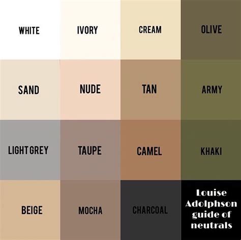 Khaki Paint Color Chart Warna Khakis - Warna Khakis
