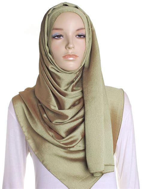 Khaki Shimmer Hijab How To Wear Hijab Lightweight Warna Khaki Hijab - Warna Khaki Hijab