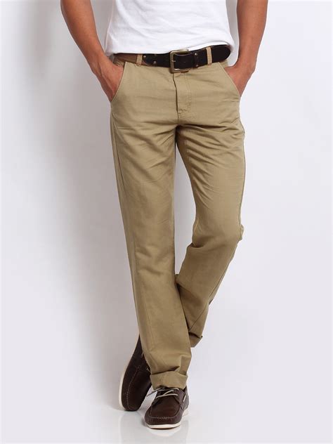 Khaki  Slim Fit Khaki Pants For Men Pi Pants - Khaki