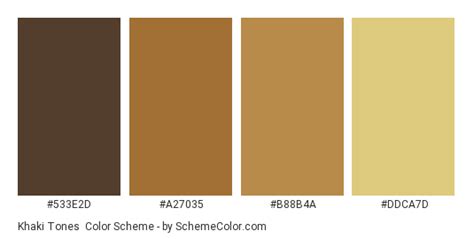 Khaki Tones Color Scheme Brown Schemecolor Com Khaki Warna - Khaki Warna