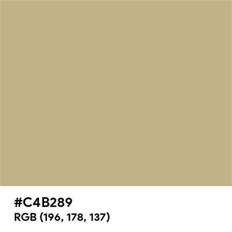 Khaki Traditional Color Hex Code Is C4b289 Warna Kaki - Warna Kaki