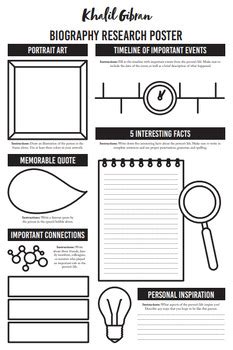 khalil gibran biography summary template