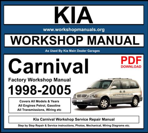 Read Kia Carnival Service Repair Manual Torrent 