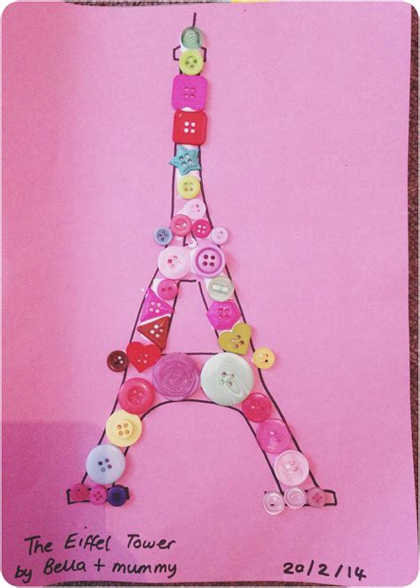 Kid 039 S Craft Eiffel Tower Tape Painting Preschool Eiffel Tower Craft - Preschool Eiffel Tower Craft
