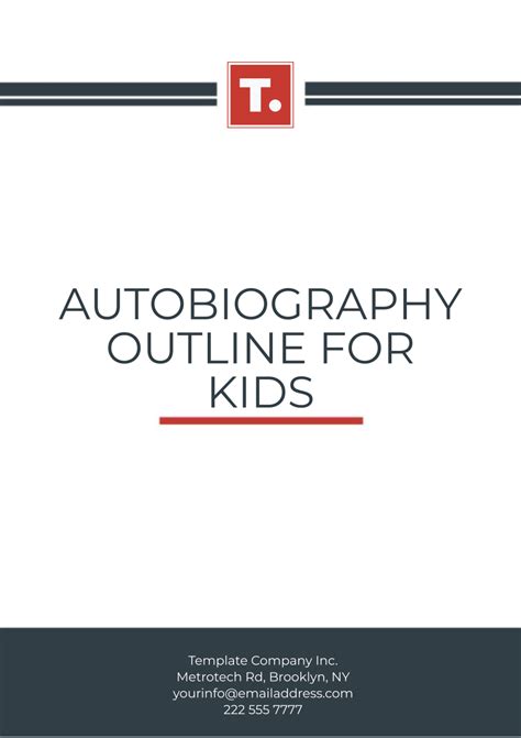 kids autobiography presentation outline