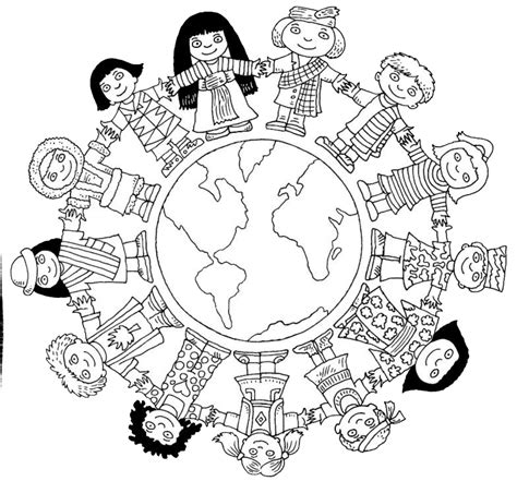 Kids Coloring Pages Children Around The World Coloring Pages - Children Around The World Coloring Pages