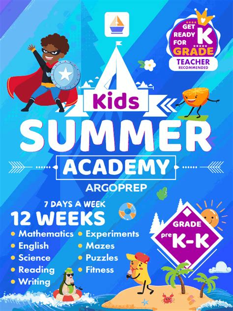 Kids Summer Academy By Argoprep Grade 5 6 Summer Workbook For 7th Grade - Summer Workbook For 7th Grade