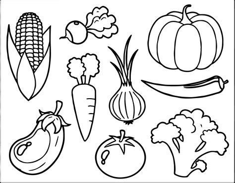 Kids Under 7 Vegetables Coloring Pages Colouring Pages Of Vegetables - Colouring Pages Of Vegetables