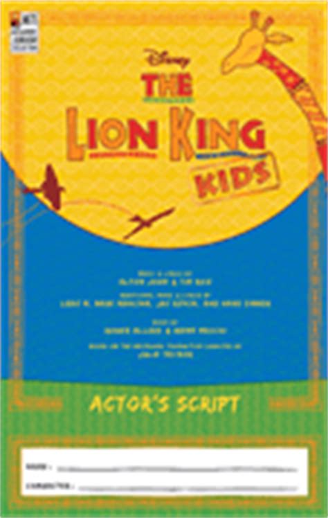 Read Online Kids Script For The Lion King 