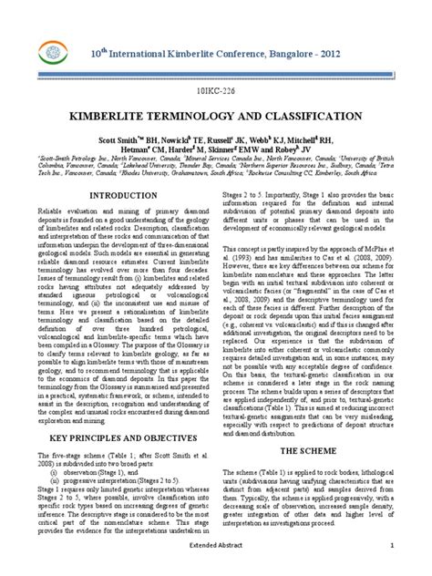 Full Download Kimberlite Terminology And Classification 