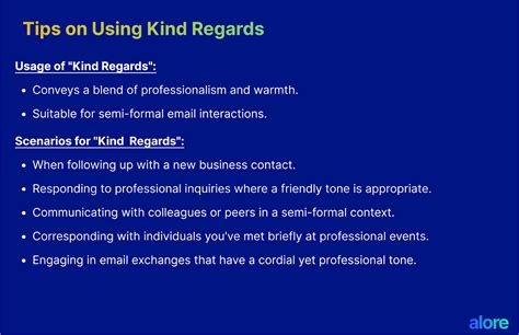 kind regards