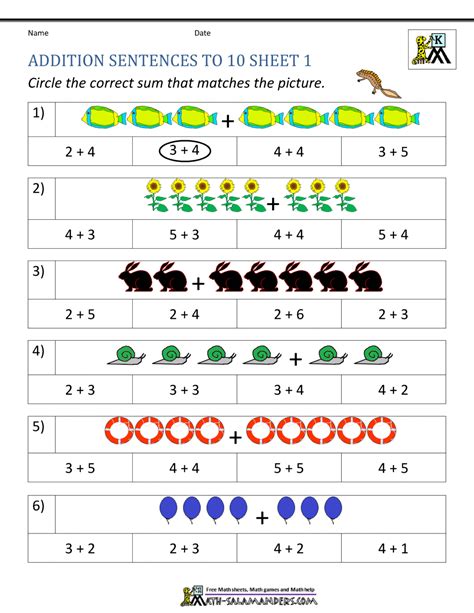 Kinder Math Worksheets Addition   Kindergarten Addition Worksheets K5 Learning - Kinder Math Worksheets Addition