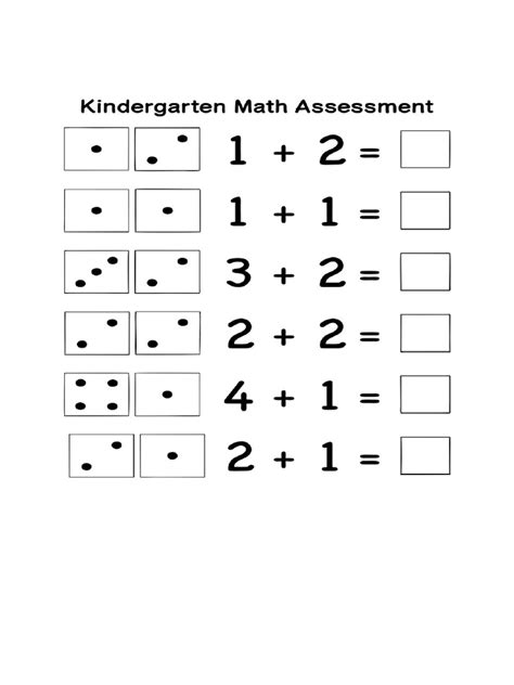 Kindergarten Acceleration Math Test Sample