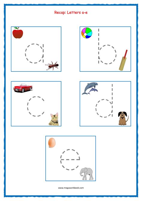Kindergarten Alphabet Worksheets Megaworkbook Small Abcd In English Copy - Small Abcd In English Copy